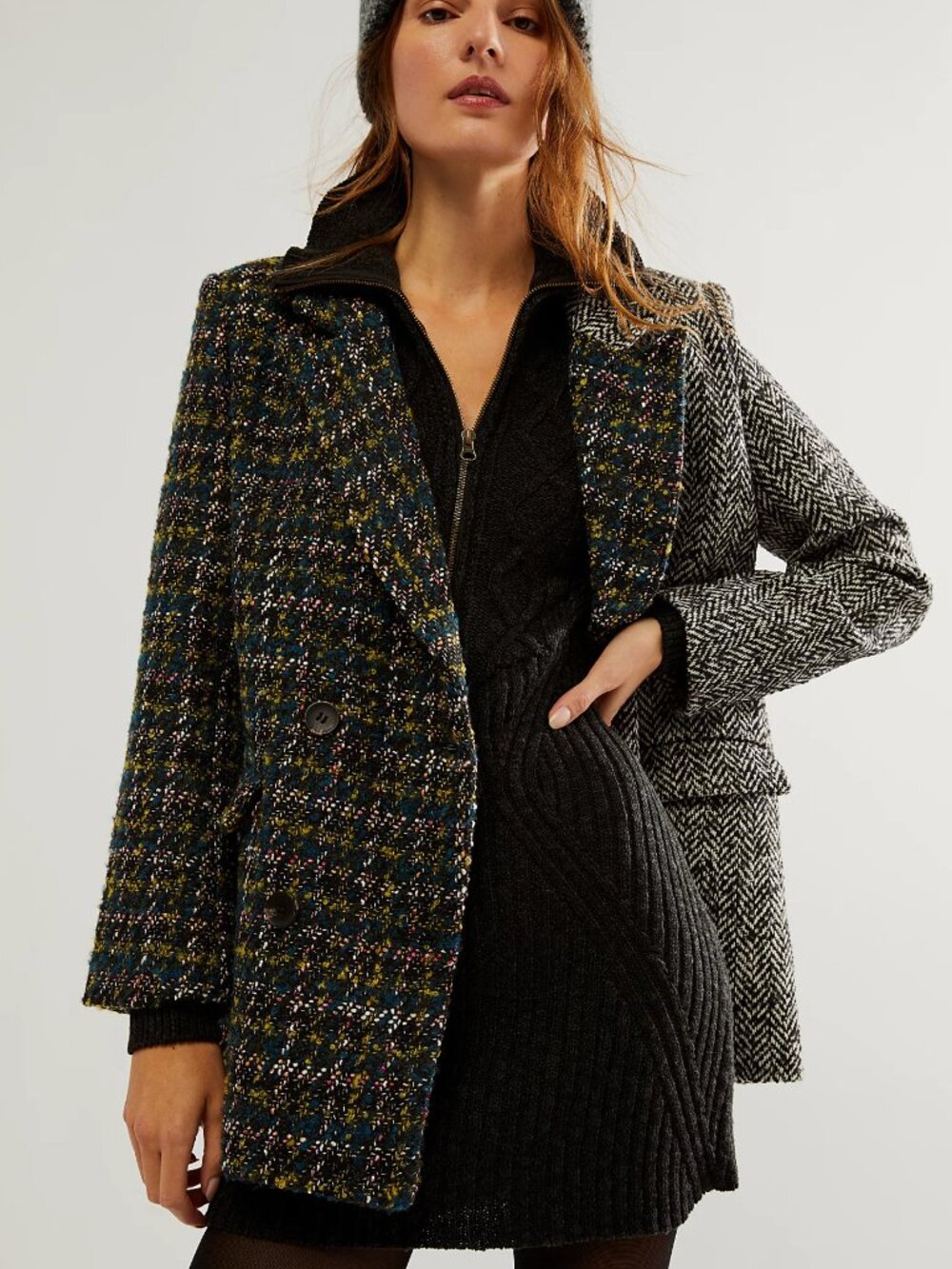 ✨ Free People x Driftwood Tweed Herringbone Blazer Jacket | Small | Boho Chic ✨